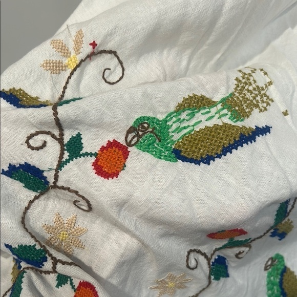 FARM Rio Cream Sleeveless embroidered Pitanga Embroidery Maxi Dress large - Picture 4 of 10